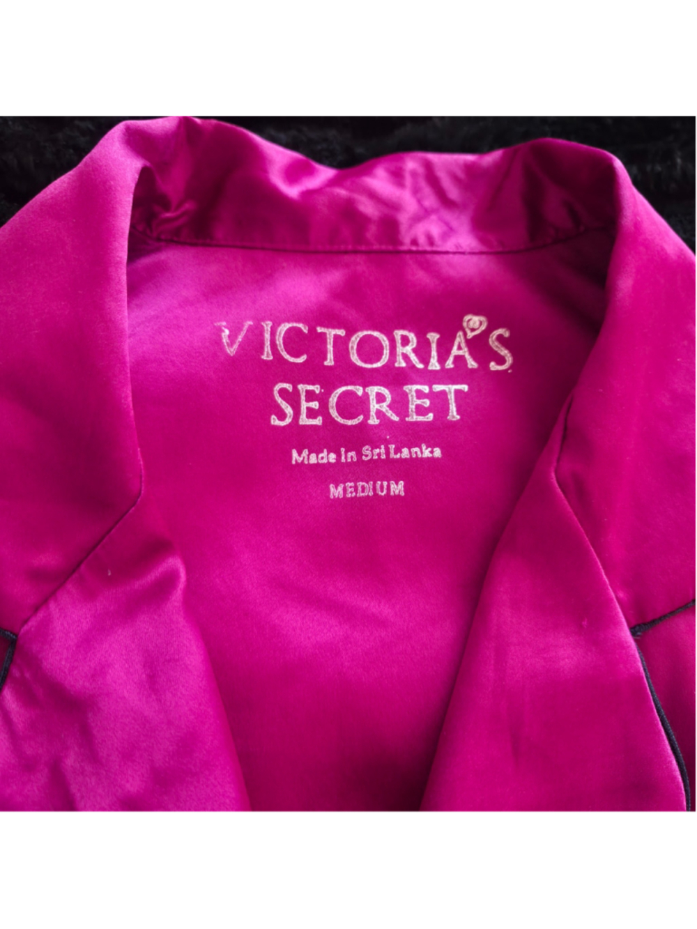 Victoria's Secret Pajama Set M Satin Pink Body by Victoria Striped Y2K Sleepwear - Picture 4 of 10